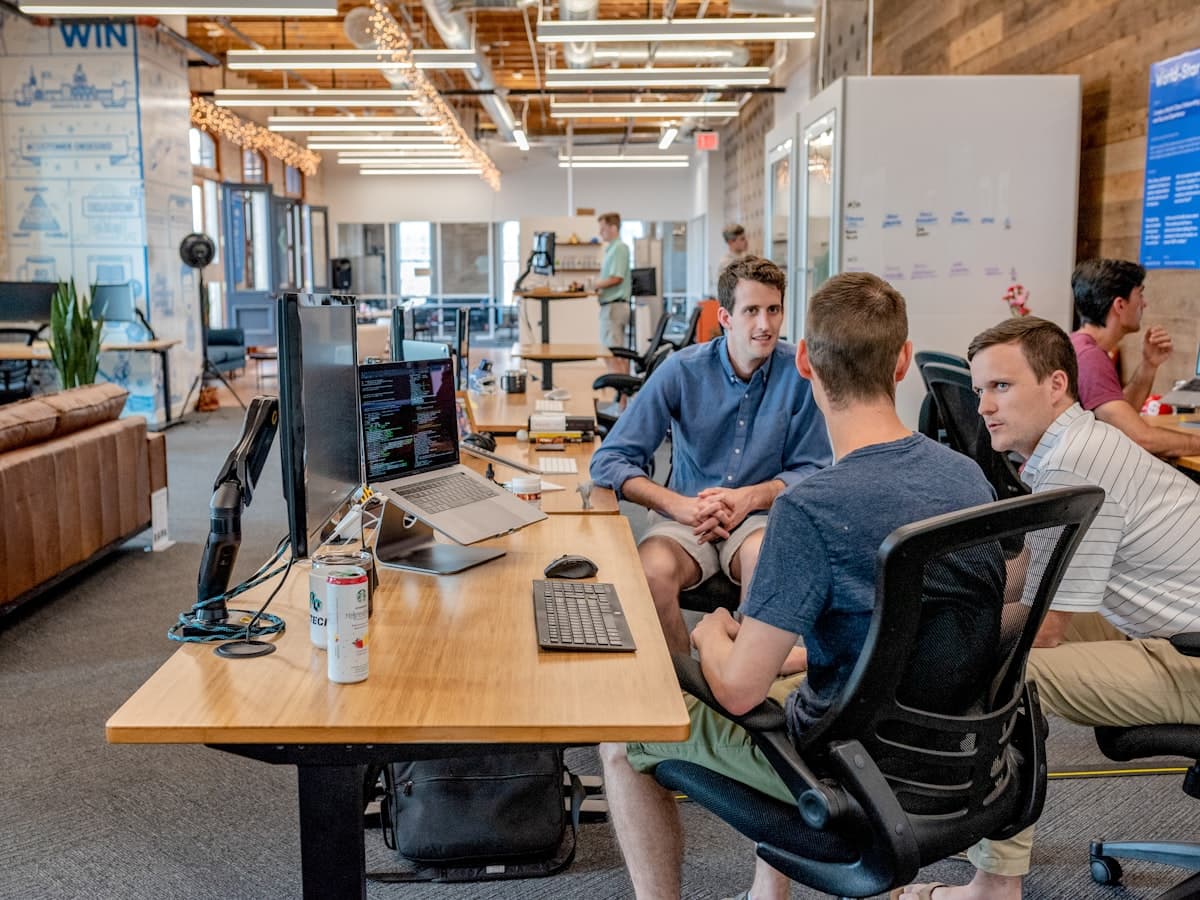 Team collaboration in a bright office — welcome and onboarding